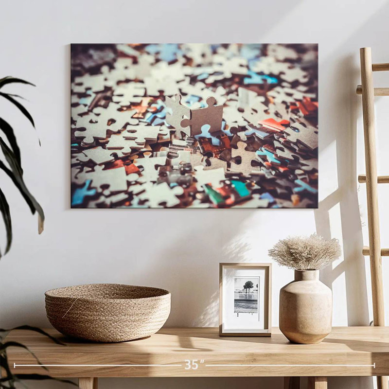 Senne Solving A Puzzle, 8" H x 12" W