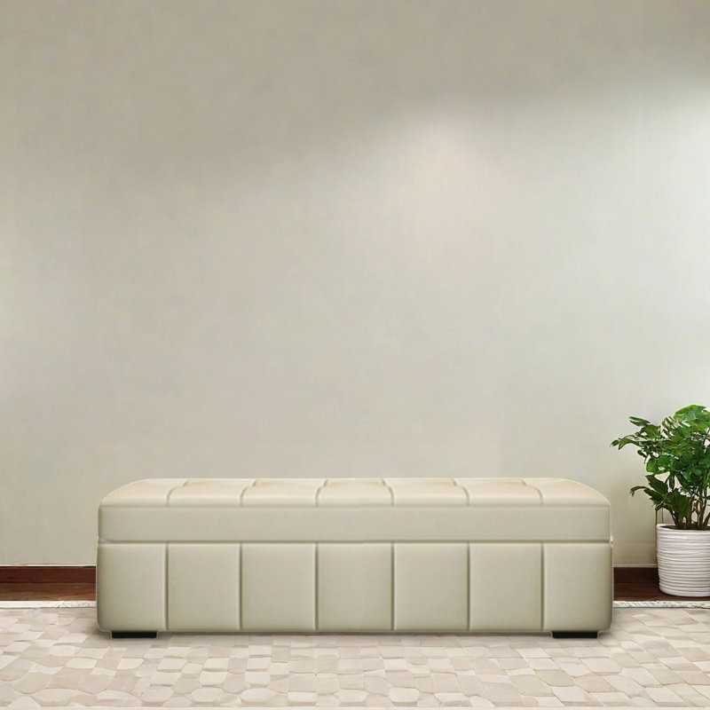 Vanatta, Blanc cassé / blanc, 15.5" H x 55.12" W x 19.69" D