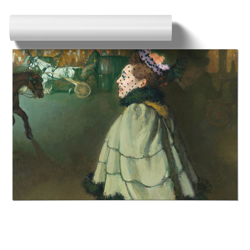 Woman At The Champs-Elysees by Louis Anquetin - No Frame Painting, 42cm H x 59cm W x 0.1cm D