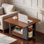 Table basse / table d'appoint moderne 27,6 po avec plateau pliable et roulettes (table incluse seulement)-442051461