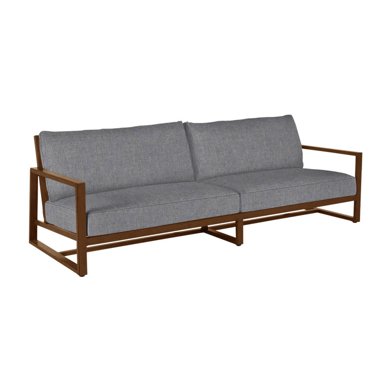 Avondale Aluminum Sofa - Oak, No Welt, Oak, Verona Mist