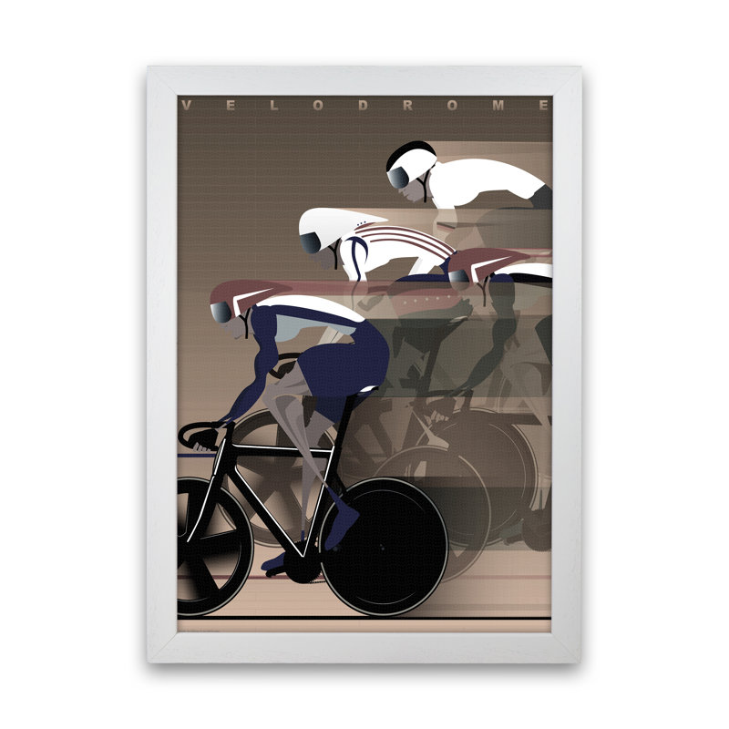Velo Brown - Print, 42cm H x 30cm W x 3cm D, White Framed