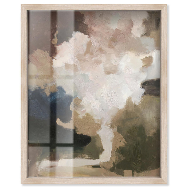 «Mute Tones I Boho Art Shadowbox» par Art Remedy, H 46 po x l 37 po, Crème