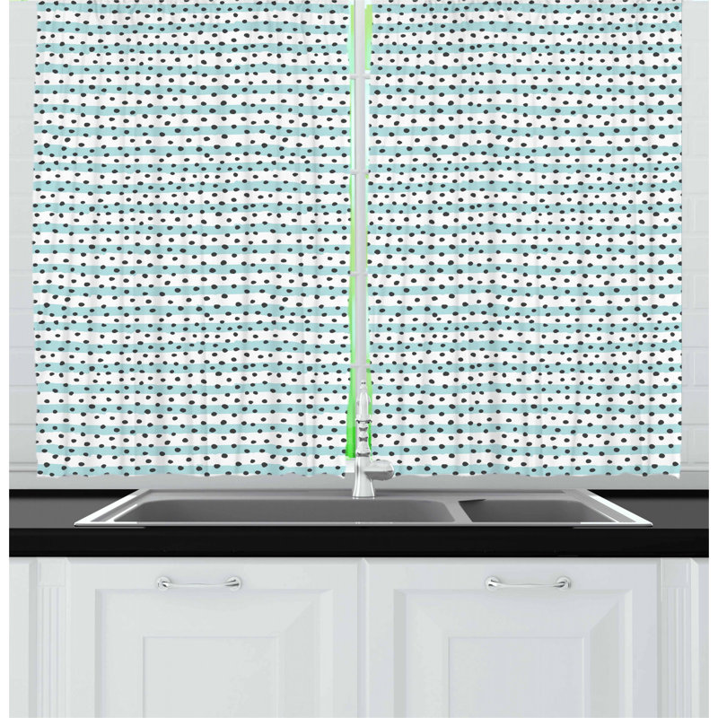 Striped Tailored Kitchen Curtain