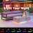 12.6’’ H X 48’’ W Metal Propane Outdoor Gas Fire Pit Table With Colorful Rgb Light-1692949769