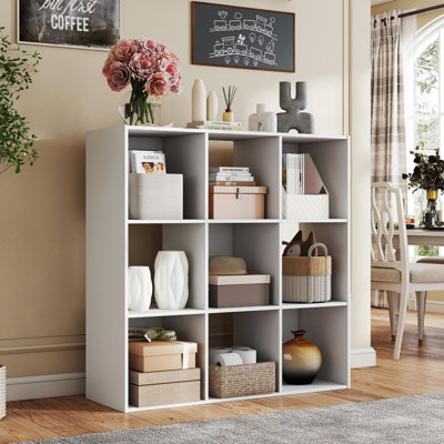 9-Cube Bookcase, Decorative Storage Shelf