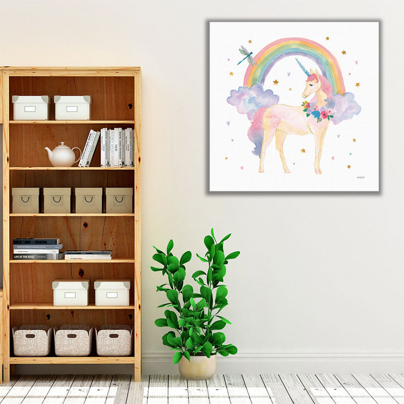 Magical Friends I Dragonfly - reproduction d'art sur toile, H 40 po x l 40 po