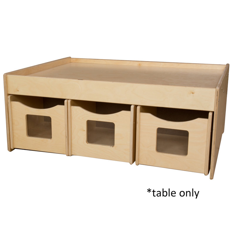 Casier avec îlot d'activité avec table seulement