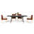 Serena Extendable Metal Base Dining Table