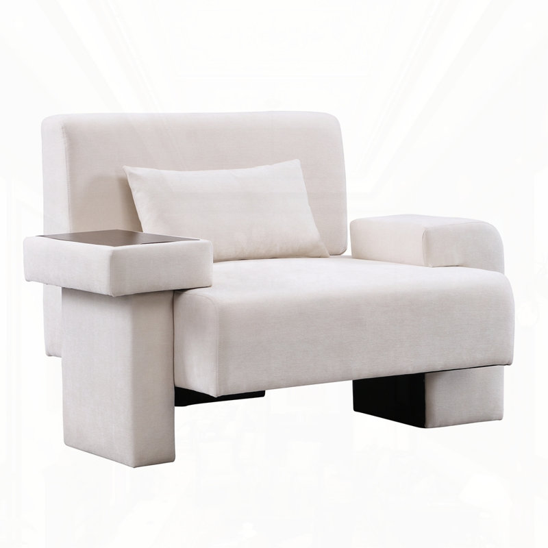 Fauteuil surdimensionné de 48 po de largeur, Beige