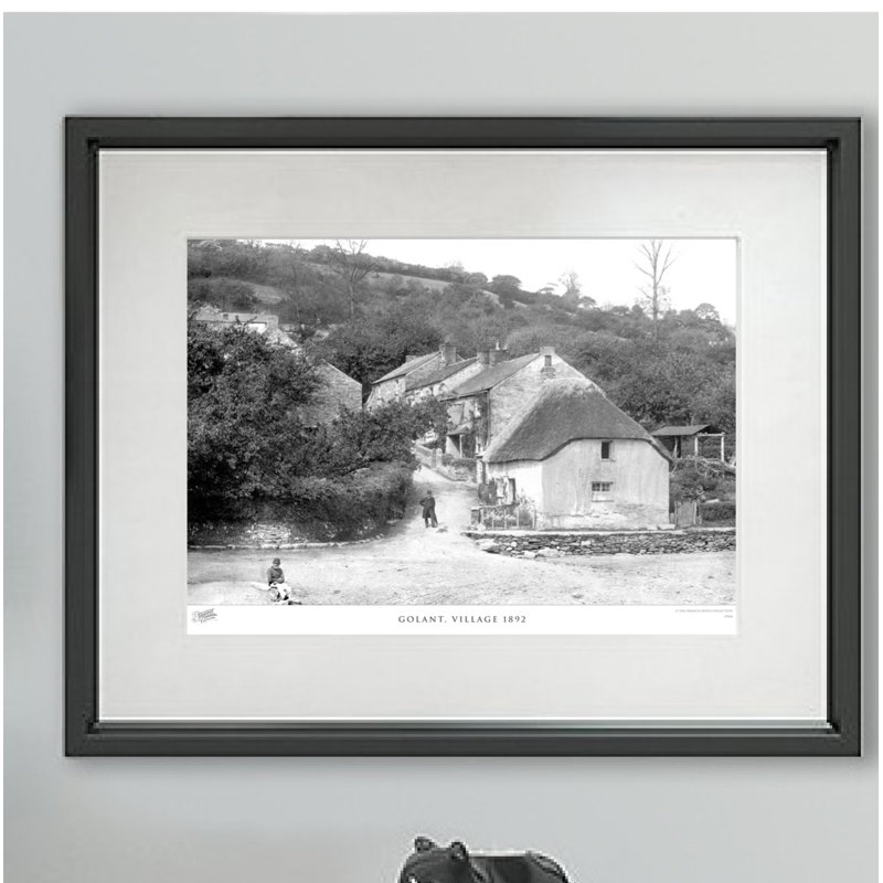 Golant, Village 1892 - Single Picture Frame Print, 28cm H x 36cm W x 2.3cm D