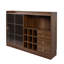 Sideboard with 2 Sliding Striped Glass Doors, Freestanding Countertop Storage Cabinet for Bottles, Wine and so on