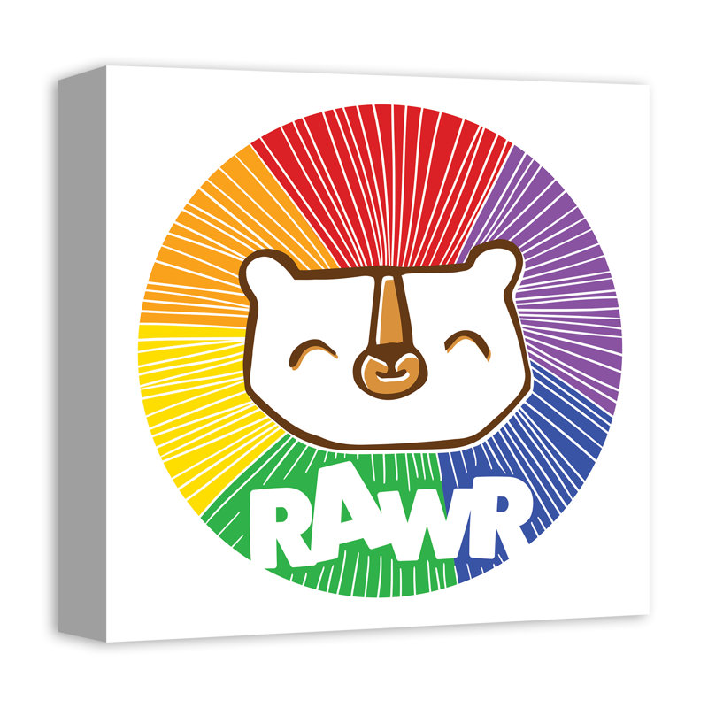 Art sur toile rawr coloré lion Maio, H 12 po x l 12 po x P 1,25 po, Toile tendue