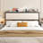 Headboard With Storage And Charging Station, Upholstered Storage Headboard Only With Bed Frame Brackets Adapter, Button Tufted Design, Easy Assembly-186466655-186466651