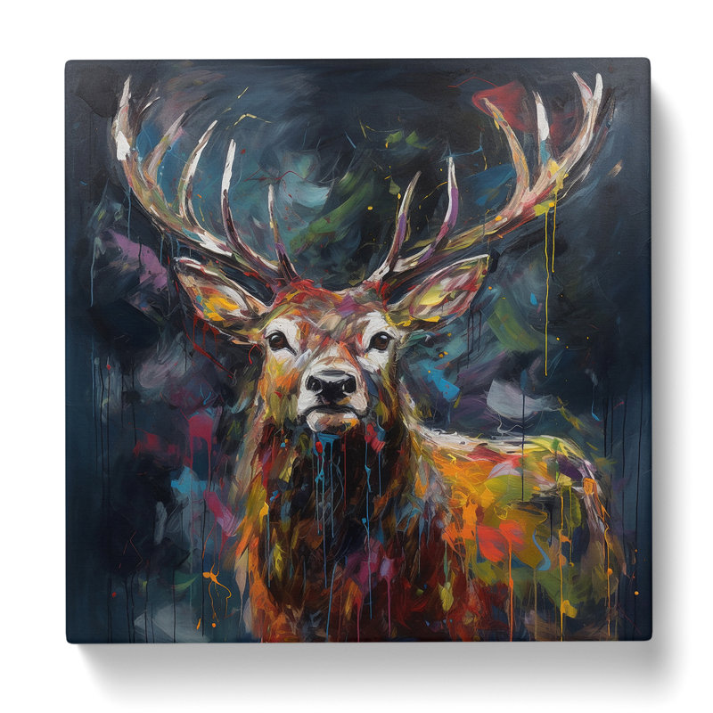 Stag Expressionism No.2 - Wrapped Canvas
