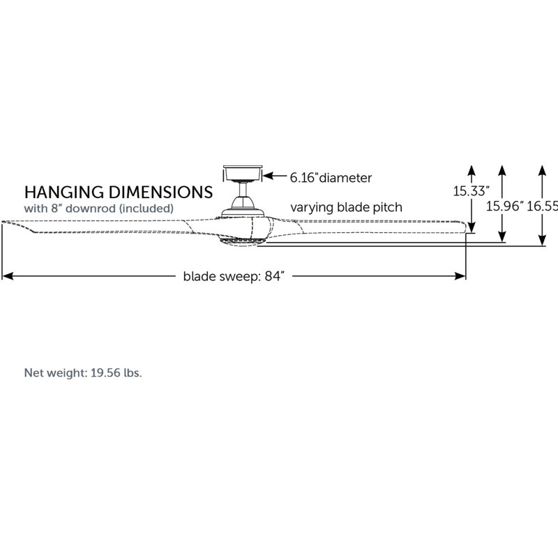 Wrap Custom Indoor/Outdoor Ceiling Fan DC Motor- Matte Greige, Matte Greige