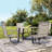 Metal Outdoor Table, Round Table For 4 With Umbrella Hole, Patio Table With Modern Minimalist Design-590712524-573645274
