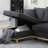 84.25" Dark Gray Woven Reversible Sleeper Sectional Sofa With Storage Chaise