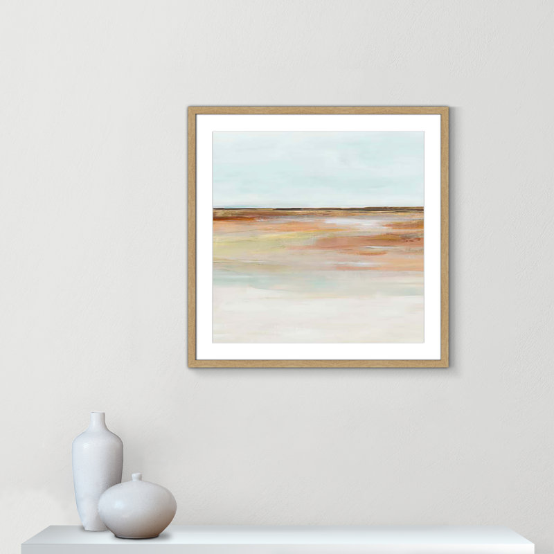 «Coastal Glades I Print» par Ian C, H 27,5 po x l 27,5 po x P 1,25 po, Boîte naturelle encadrée