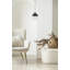 Applique murale industrielle 1 lumière noir mat avec abat-jour en verre transparent-26153685
