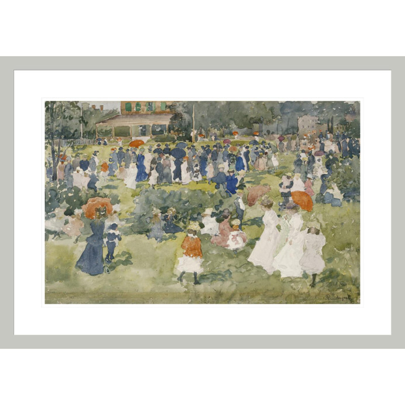 «Franklin Park Boston» par Maurice Brasil Prendergast, impression giclée sur cadre, 21.3" H x 29.5" W