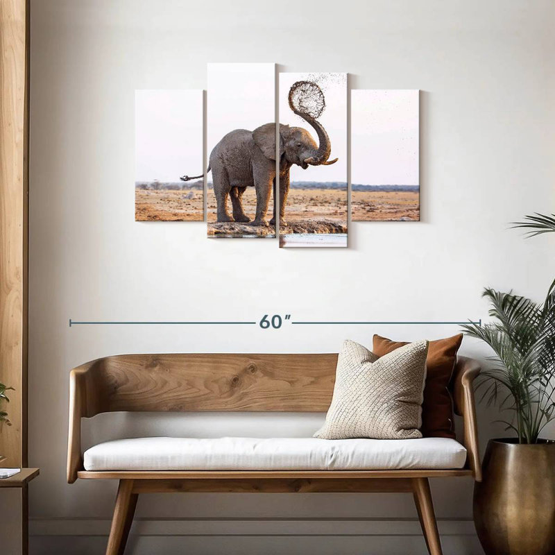 Brampt Elephant Mud Splash, 27" H x 43" W