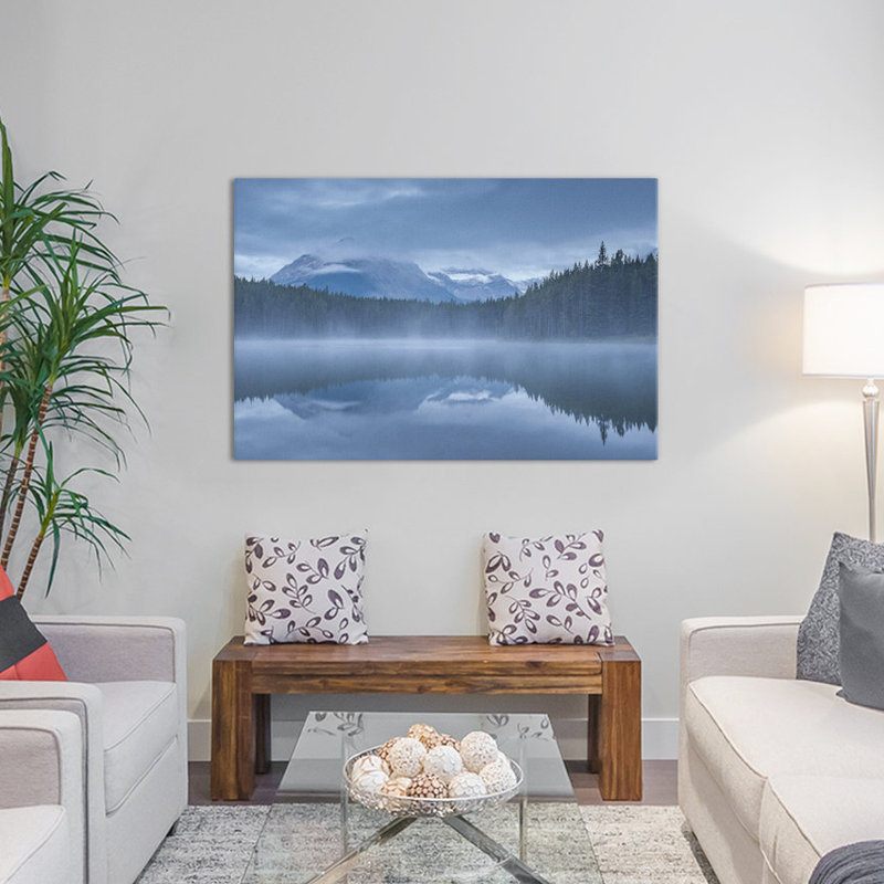 « herbert lake i », reproduction de photo sur toile tendue, H 40 po x l 60 po x P 1,5 po, Pas de tapis, Toile tendue