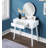 Contemporary Wood Vanity And Stool Set With Drawer-487540966
