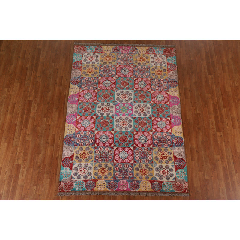 Geometric Gabbeh  Oriental Area Rug 6x8
