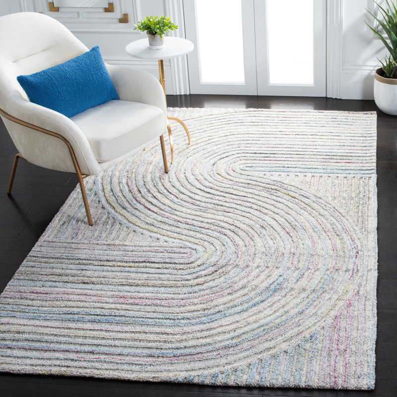 Stalter Hand Tufted Performance Abstract Rug, Rectangle 9' x 12'