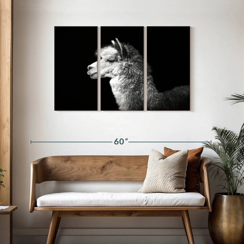 Brampt Noir Llama, 28" H x 45" W