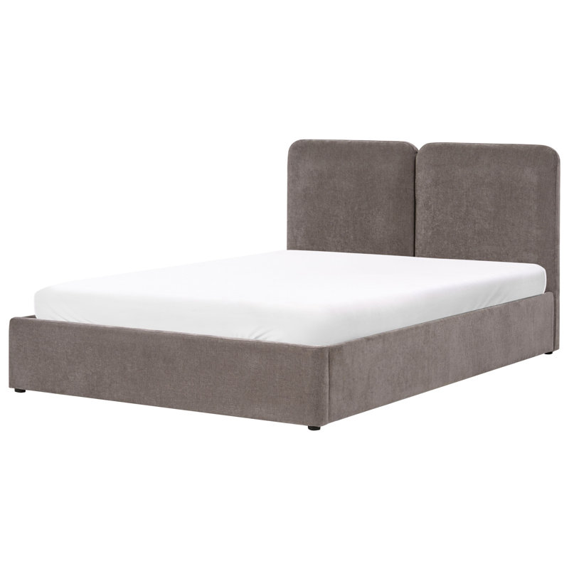 Upholstered Ottoman Storage Bed, Kingsize (160 x 200 cm), Taupe