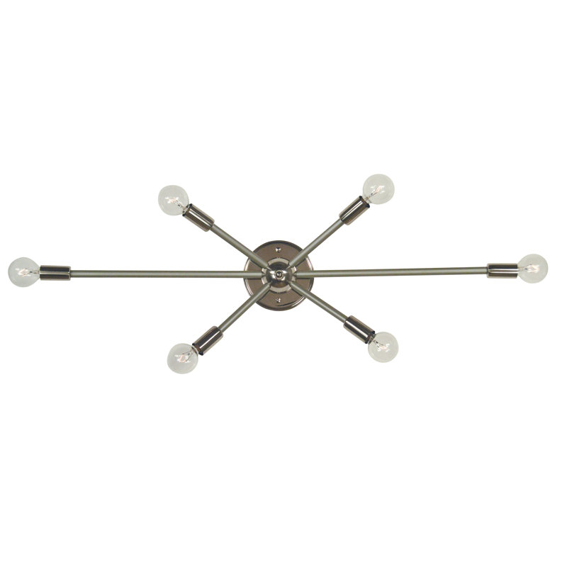 Frizzell 6 - Light Bath Sconce, Polished Nickel/Black