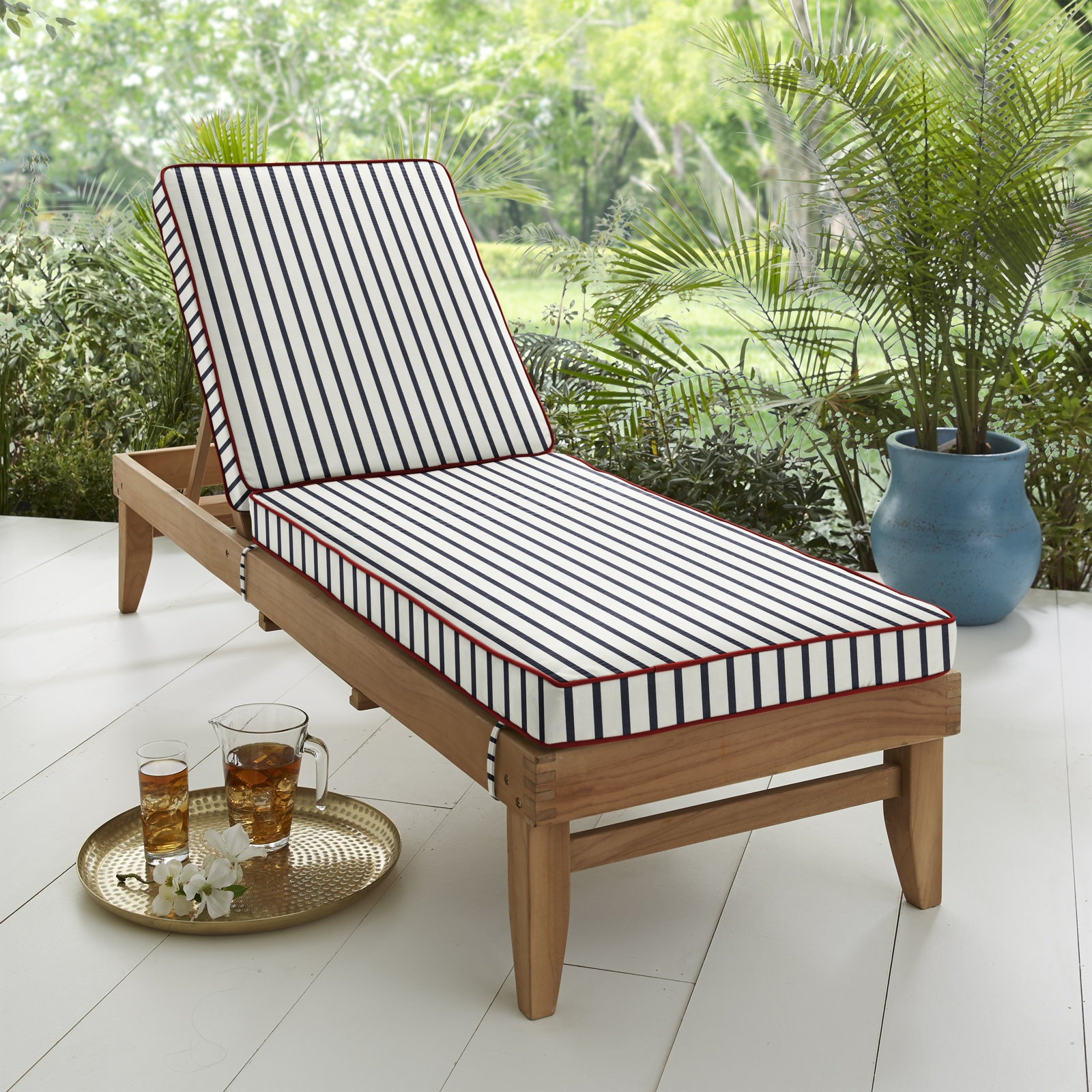 Corley 25" Sunbrella® Seat and Back Cushion, 25" W x 79" D