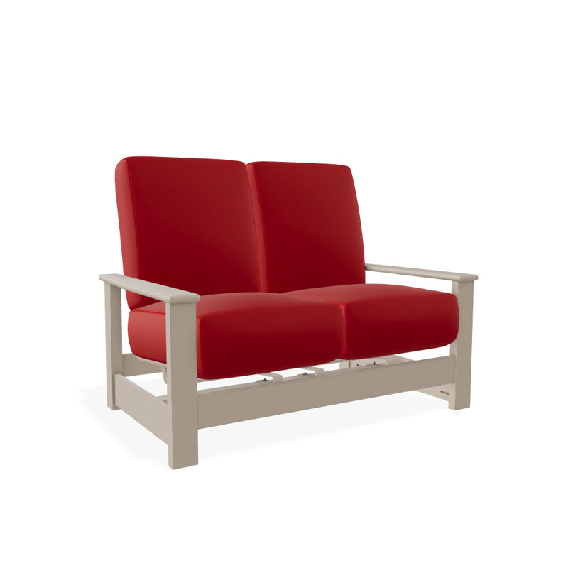 Leeward 56.5'' Wide Loveseat with Cushions, Desert, Red 1A