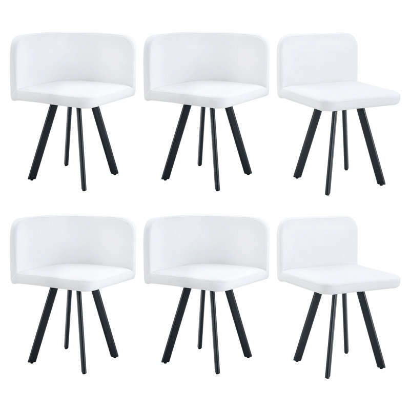 Ensemble de table de salle à manger moderne et confortable avec six chaises, élégant et confortable