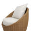 Fauteuil ovale d'extérieur en rotin avec coussins Cali Modern-772584224