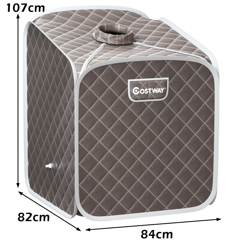 Casart Portable Traditional Steam Sauna with Remote Control, Grey