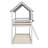 Twin Over Twin Wood Bunk Bed With Roof,Window, Guardrail And Ladder-435300563