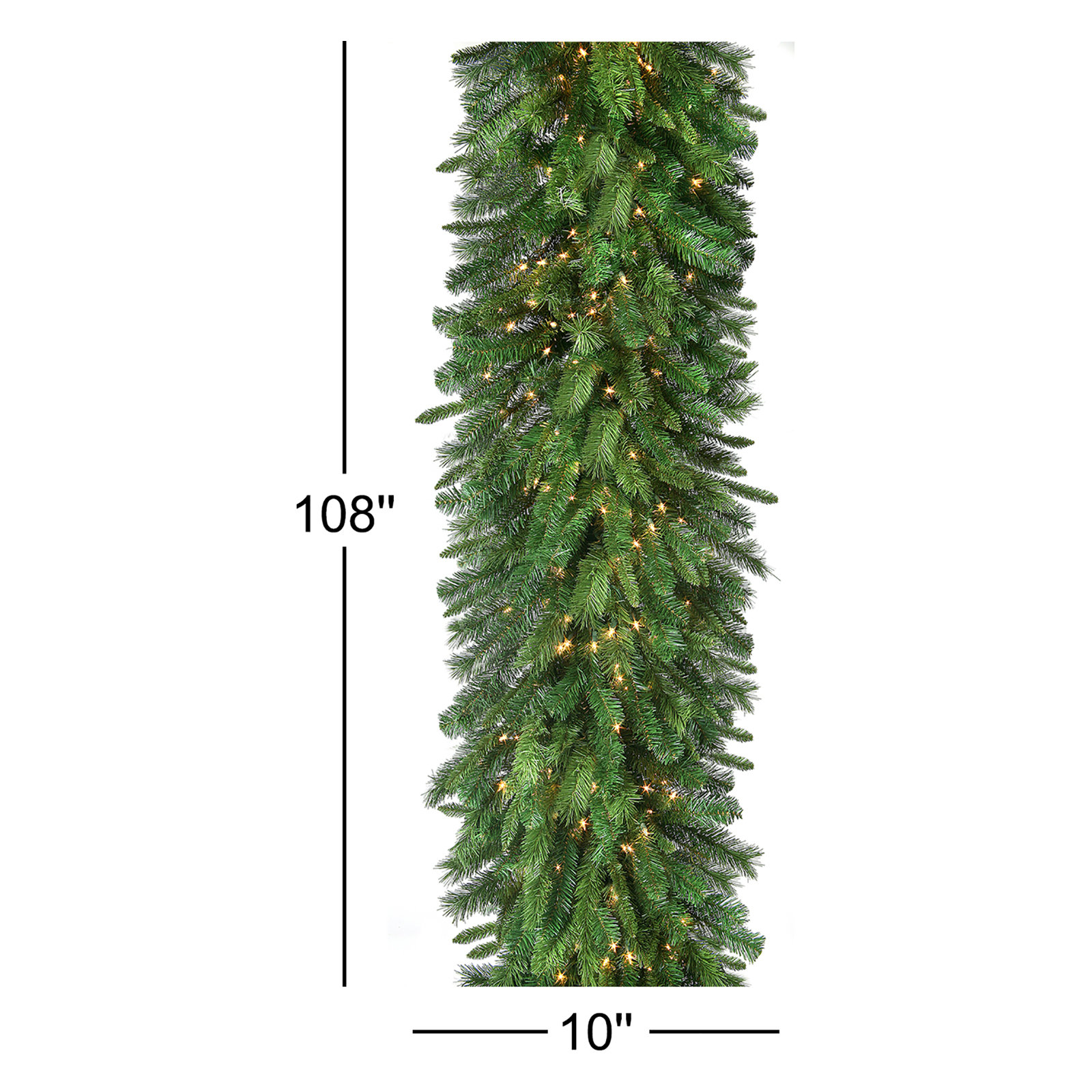 9'x24" LED New Zealand Pine Garland