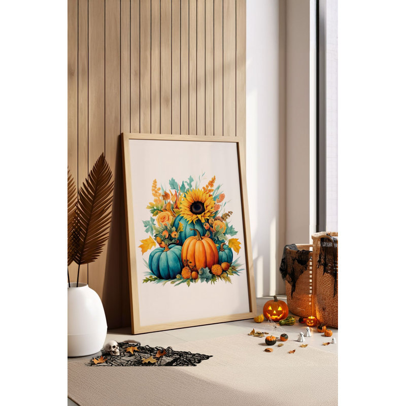 «Spooky Halloween», peinture décorative encadrée de 13,0 po x 19,0 po | Cadre 100% bois massif (épaisseur: 0,8 pouce) et 100% panneau de fibres à densité moyenne (épaisseur: 0,1 pouce) | Impression numérique, parfaite pour la décoration festive et les fêtes saisonnières