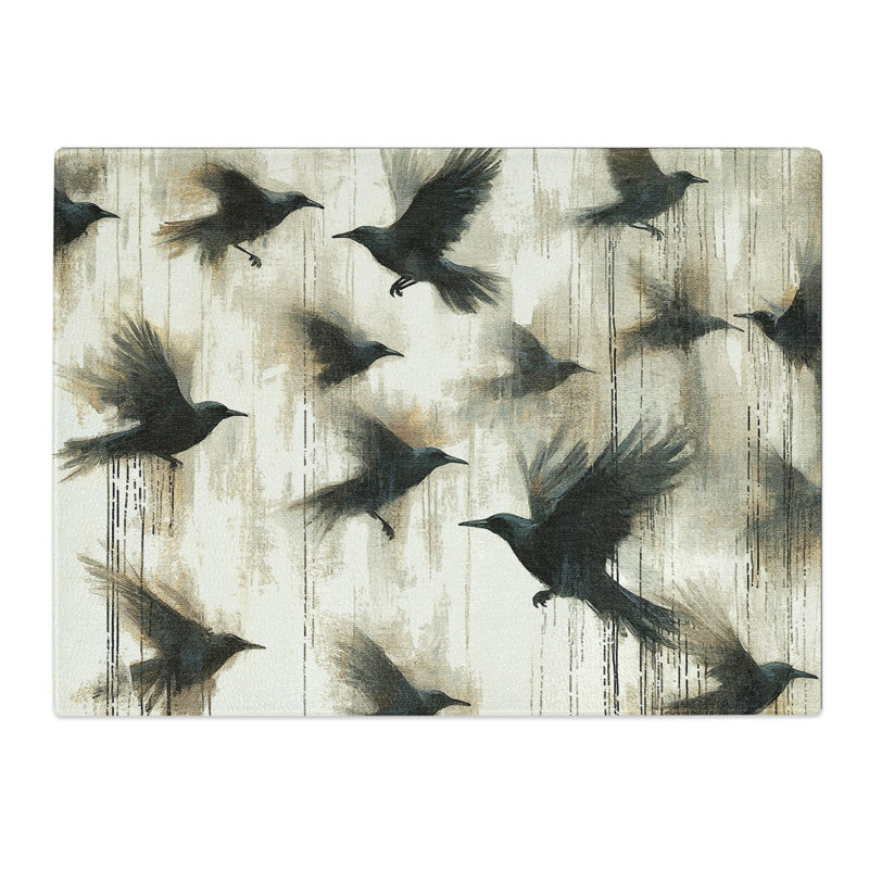 Crow Art Vol.3  Glass Chopping Board