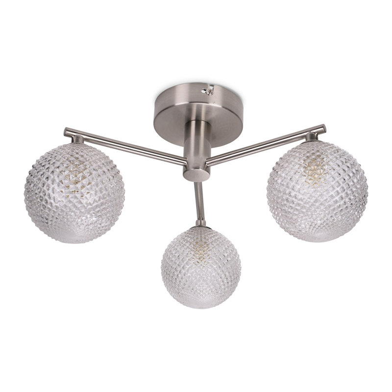 Courtany Glass Semi Flush Mount, No