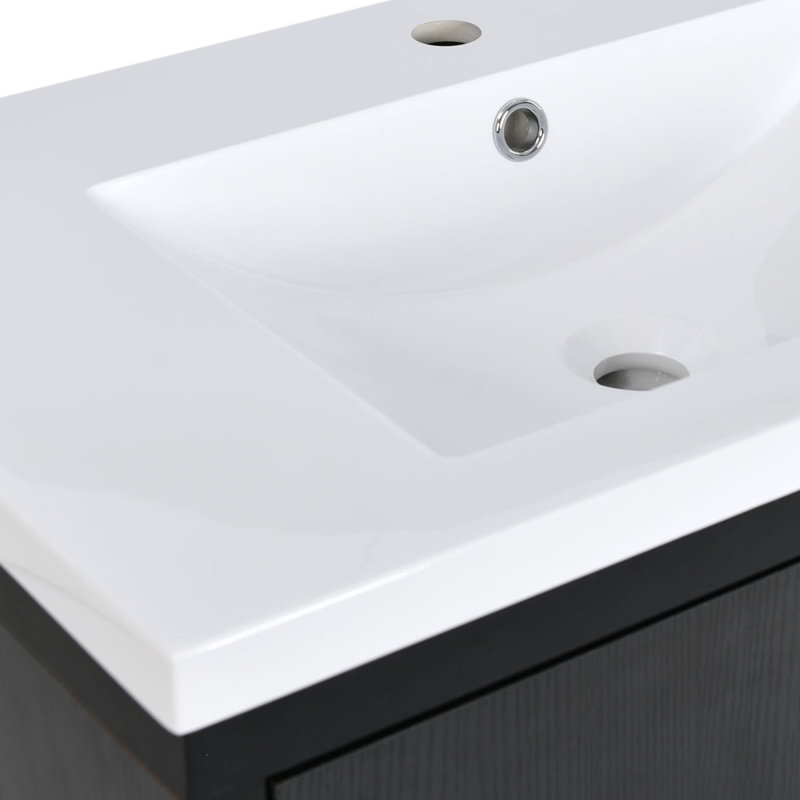 Ensemble de meuble-lavabo simple 29,5 po Reika, Noir