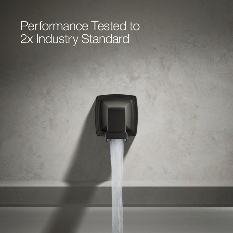 Riff Wall-Mount Non-Diverter Bath Spout, Black
