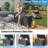 190 Gallon Grey Metal Outdoor Storage Box with Wheels-123198146