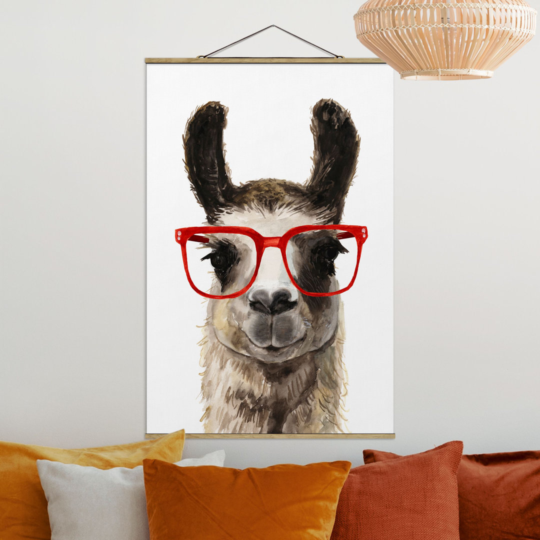 Poster Hip Llama mit Brille II