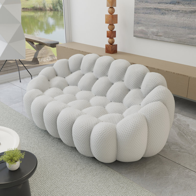 Bubble Modular Sofa Loveseat Light-Grey