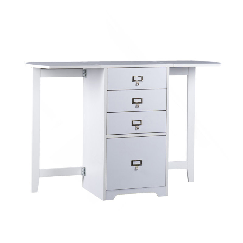 Organisateur pliable et bureau d'artisanat - Blanc