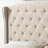 Upholstered Wingback Platform Bed, Linen Fabric Bed Frame with Nailhead Trimmed and Button-Tufted-268474709-268474715
